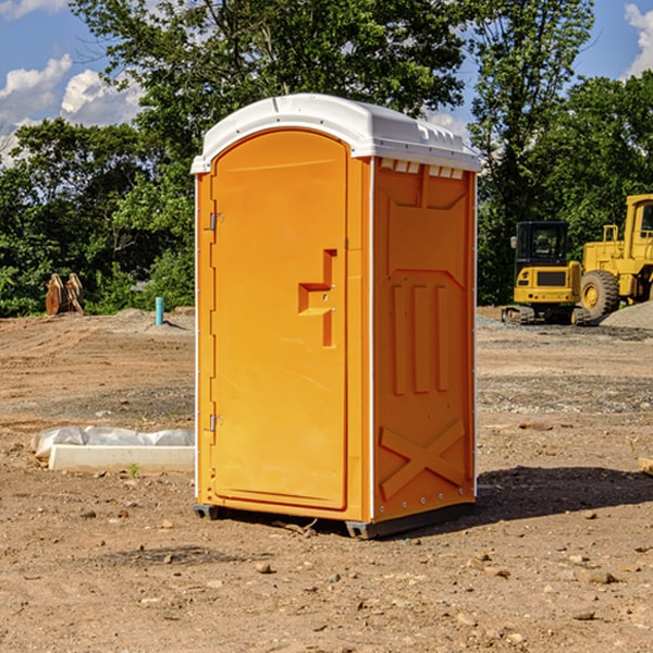 how often are the portable toilets cleaned and serviced during a rental period in Brookston